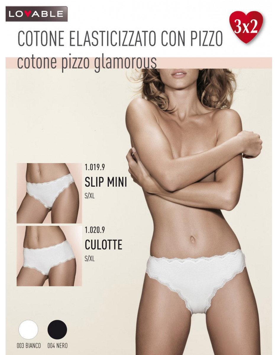 Slip Mini 910199 Lovable 3x2 Pizzo Glamorous